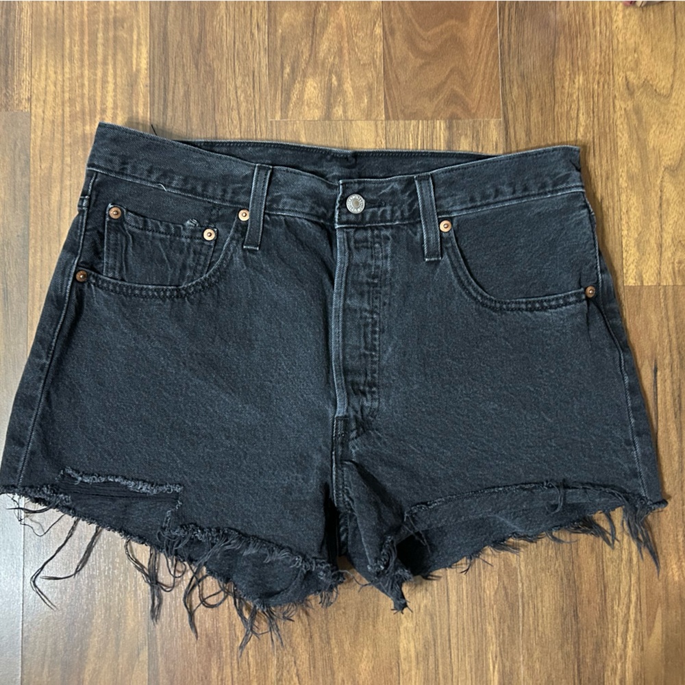 Levi's 501 Black Denim Women's Shorts Size W31